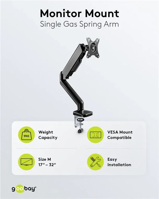 GOOBAY Single Monitor Mount with Gas Spring (17-32 Inch) - ViewSonic Store