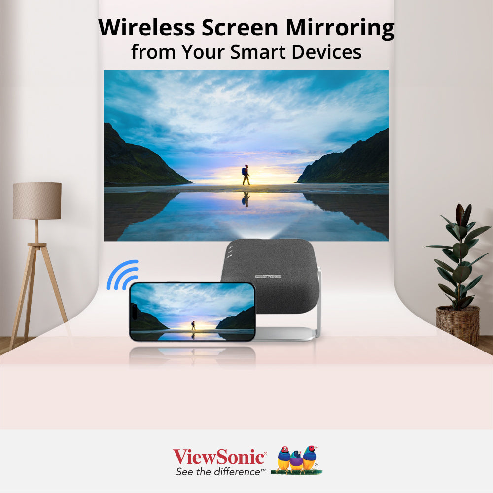 ViewSonic M1 Max 1080p Smart LED Portable Projector with Built-in Google TV
