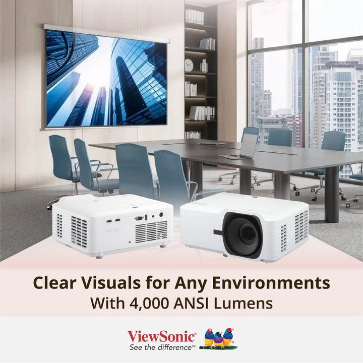 ViewSonic LSD400W 4,000 ANSI Lumens WXGA Short Throw Laser Projector