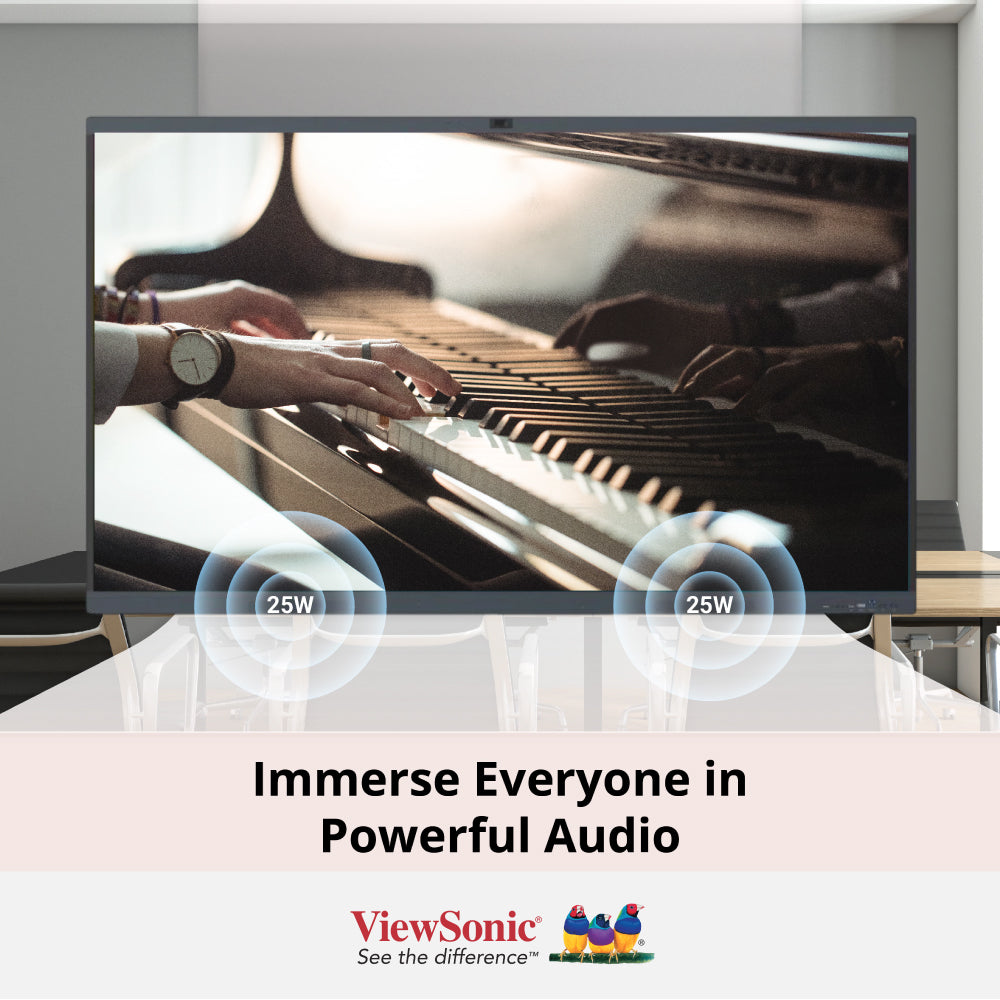 ViewSonic 65" ViewBoard® IN6521C-1C Enterprise Device Licensing Agreement (EDLA) Certified 4K Interactive Display