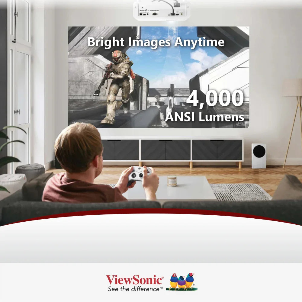 ViewSonic PX749-4K 4,000 ANSI Lumens 4.2ms 240Hz USB-C 4K Home Projector Designed for Xbox - ViewSonic Store