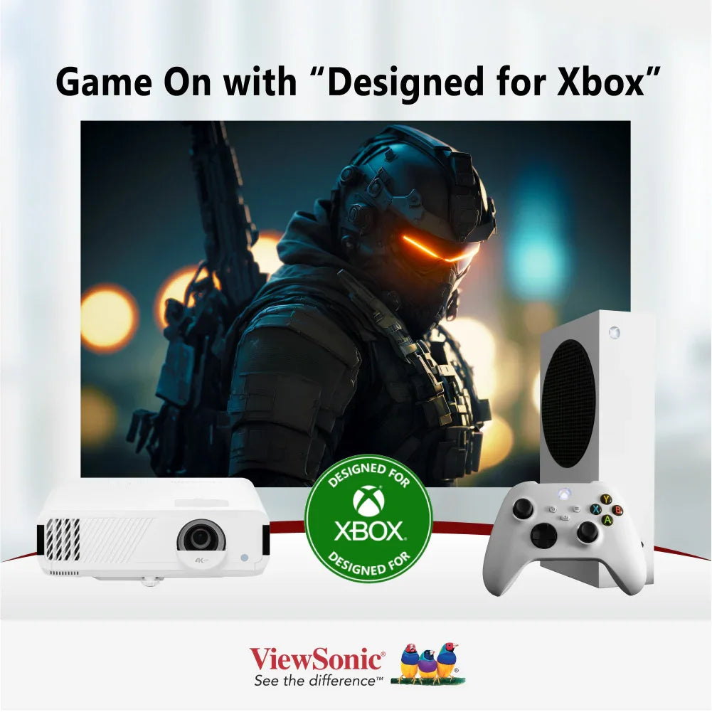 ViewSonic PX749-4K 4,000 ANSI Lumens 4.2ms 240Hz USB-C 4K Home Projector Designed for Xbox - ViewSonic Store