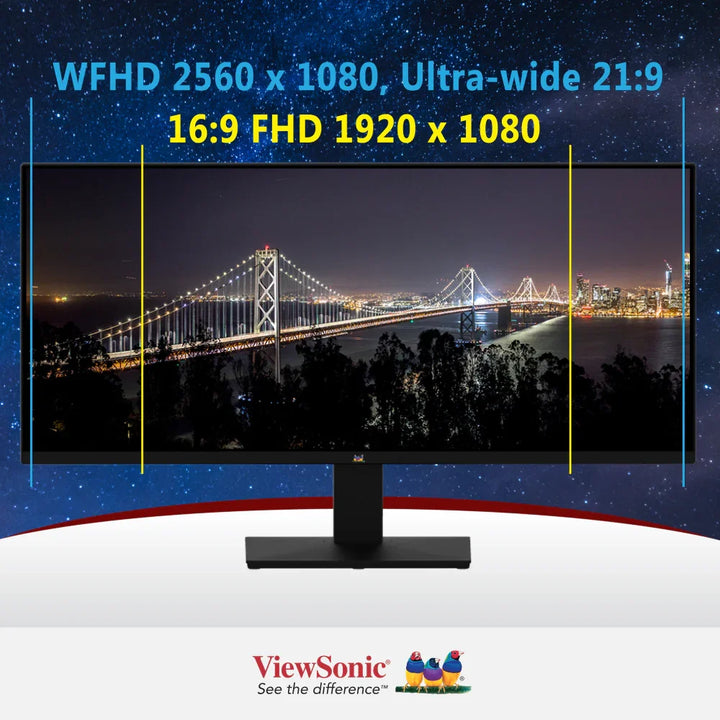 ViewSonic VA2932-MHD 29" Ultra-wide Monitor 2560 x 1080, 75 Hz, HDMI/DP - ViewSonic Store