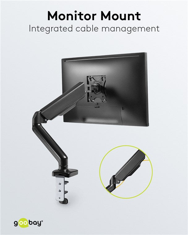 Goobay Single Monitor Mount with Gas Spring (17-32 Inch)