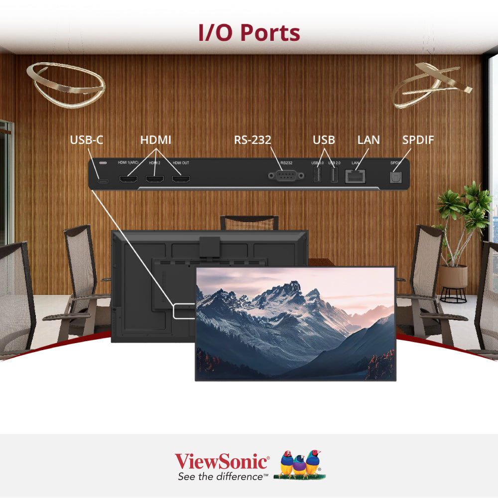 ViewSonic 43" CDE4330 Presentation Display 4K 3840 x 2160