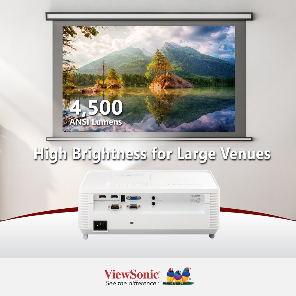 ViewSonic PA700W 4,500 ANSI Lumens WXGA Business & Education Projector