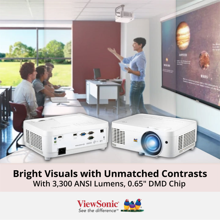 ViewSonic LSD300W-ST 3,300 ANSI Lumens WXGA Short Throw LED Projector