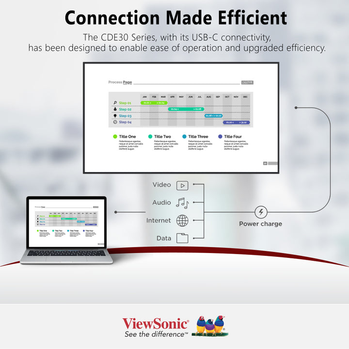 ViewSonic CDE6530 65" 4K Presentation Display