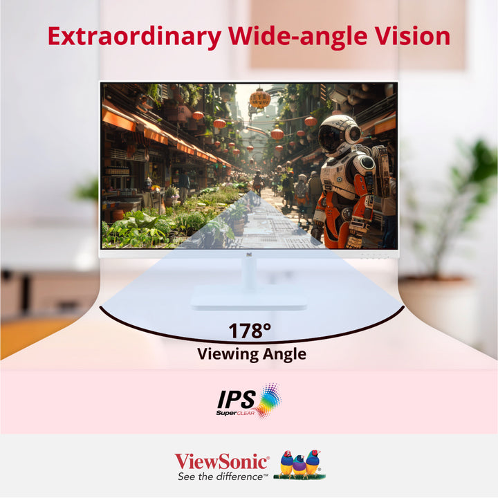 ViewSonic VA2732-MH-W 27” Full HD Monitor with Built-in speakers