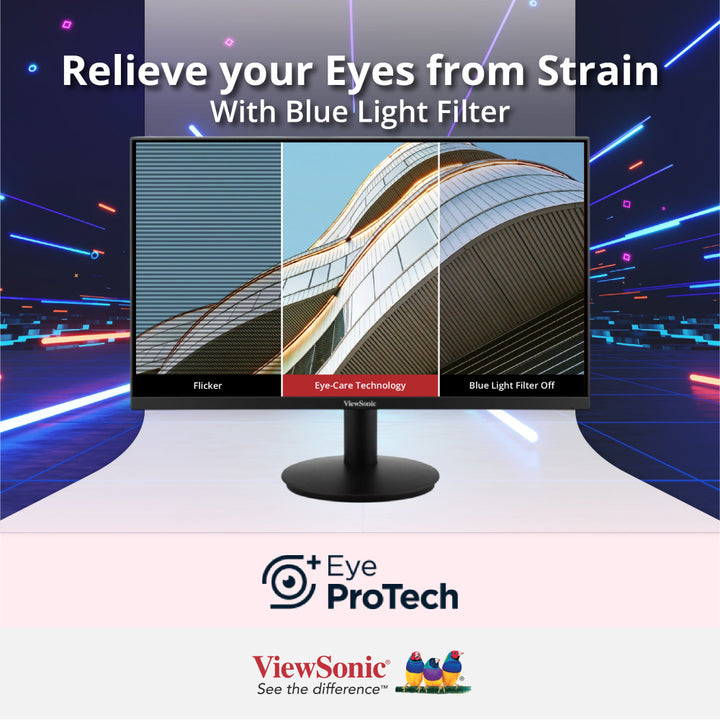 ViewSonic VA24G1-H 24" Full HD 144Hz Monitor with Fast 1ms Response Time