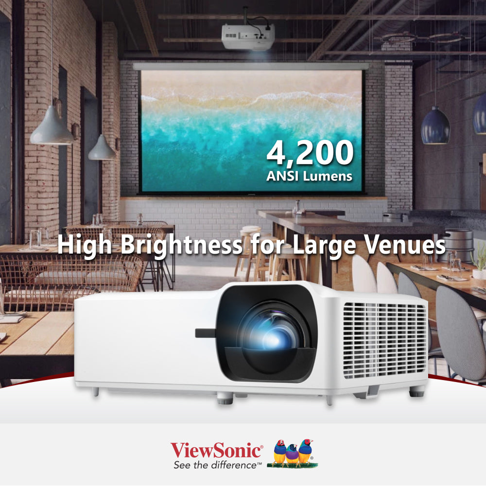 ViewSonic LS710HD 4,200 ANSI Lumens 1080p Short Throw Laser Installation Projector