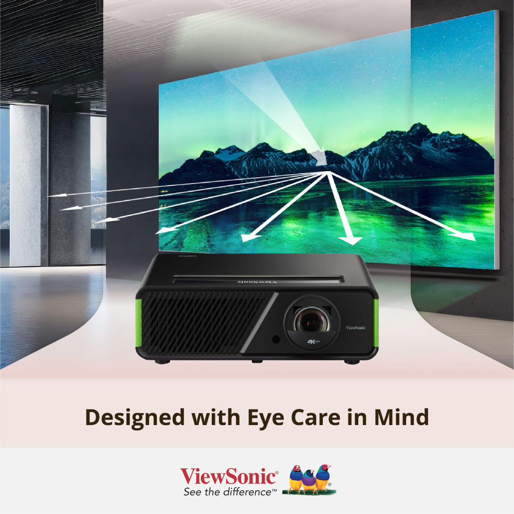 ViewSonic X2-4K Pro 4K HDR Short Throw Smart LED Home Projector with Built-in Google TV