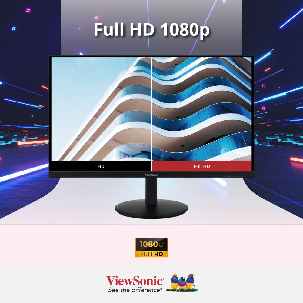 ViewSonic VA24G1-H 24" Full HD 144Hz Monitor with Fast 1ms Response Time