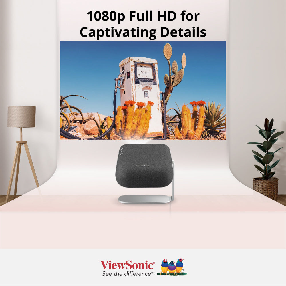 ViewSonic M1 Max 1080p Smart LED Portable Projector with Built-in Google TV