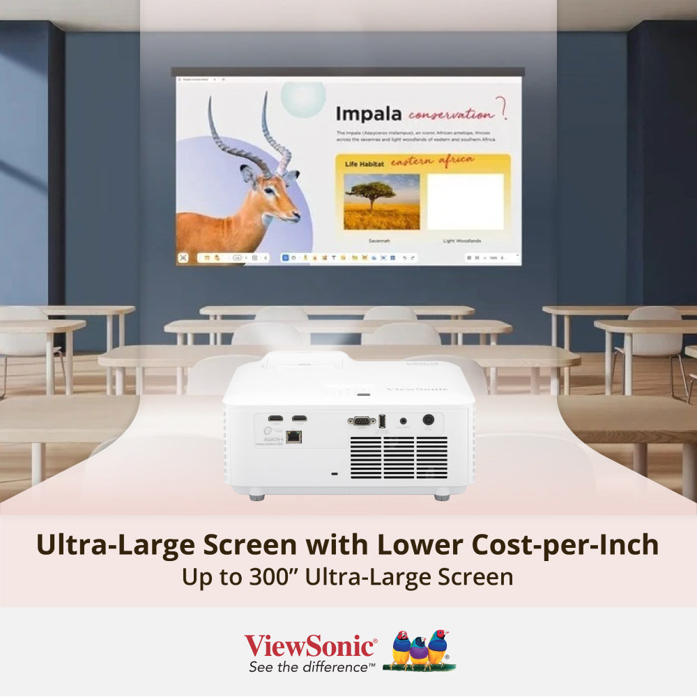 ViewSonic LSD400W 4,000 ANSI Lumens WXGA Short Throw Laser Projector
