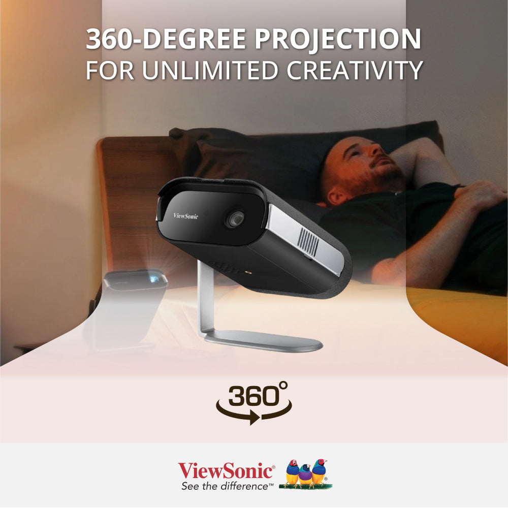ViewSonic M1 Max 1080p Smart LED Portable Projector with Built-in Google TV