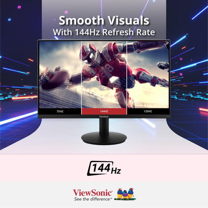 ViewSonic VA24G1-H 24" Full HD 144Hz Monitor with Fast 1ms Response Time
