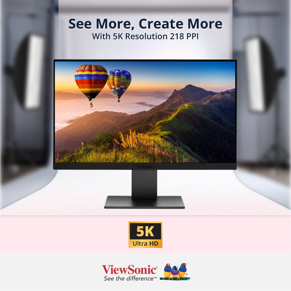 ViewSonic VP2788-5K 27" 5K Mac Compatible Monitor with 100W Thunderbolt 4