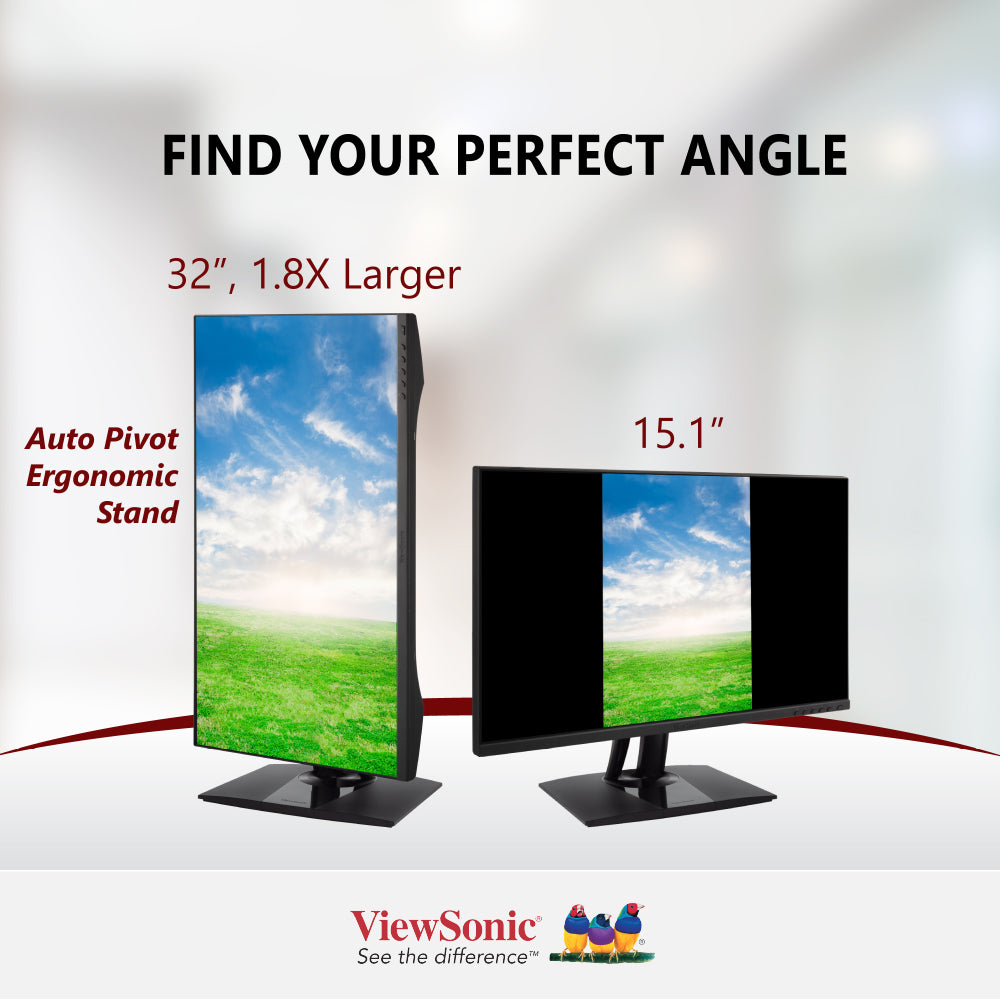 ViewSonic VP3256-4K 32" ColorPro 4K UHD Pantone Validated 100% sRGB Monitor with 60W USB-C