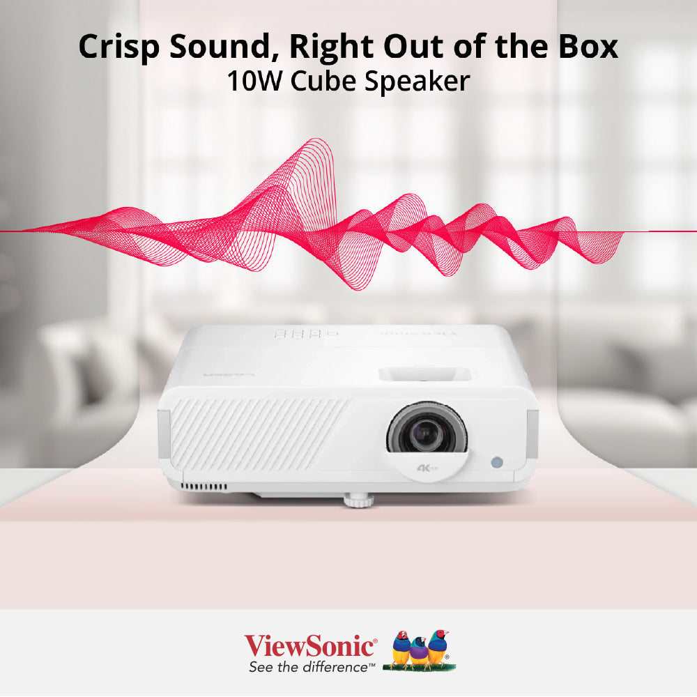 ViewSonic LX720-4K 3,500 ANSI Lumens 4K Smart Laser Home Projector