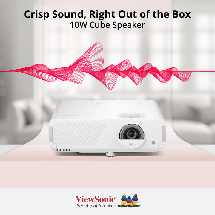ViewSonic LX750-4K 4,000 ANSI Lumens 4K Smart Laser Home Projector