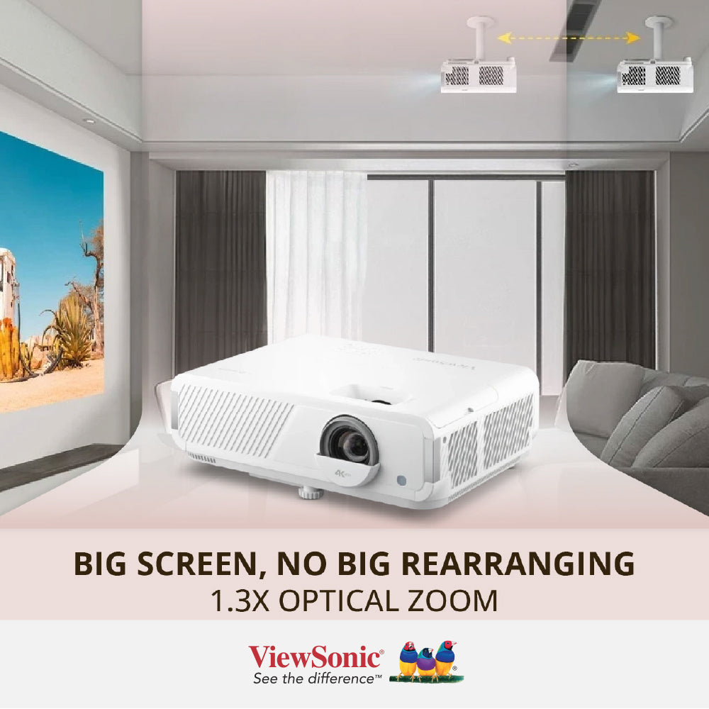ViewSonic LX750-4K 4,000 ANSI Lumens 4K Smart Laser Home Projector