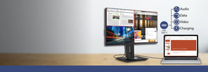 ViewSonic Store Singapore - 24" Advanced Ergonomics Business Monitor with USB-C, and ergonomic pan-tilt-rotate for maximum comfort and ease of use - Buy now