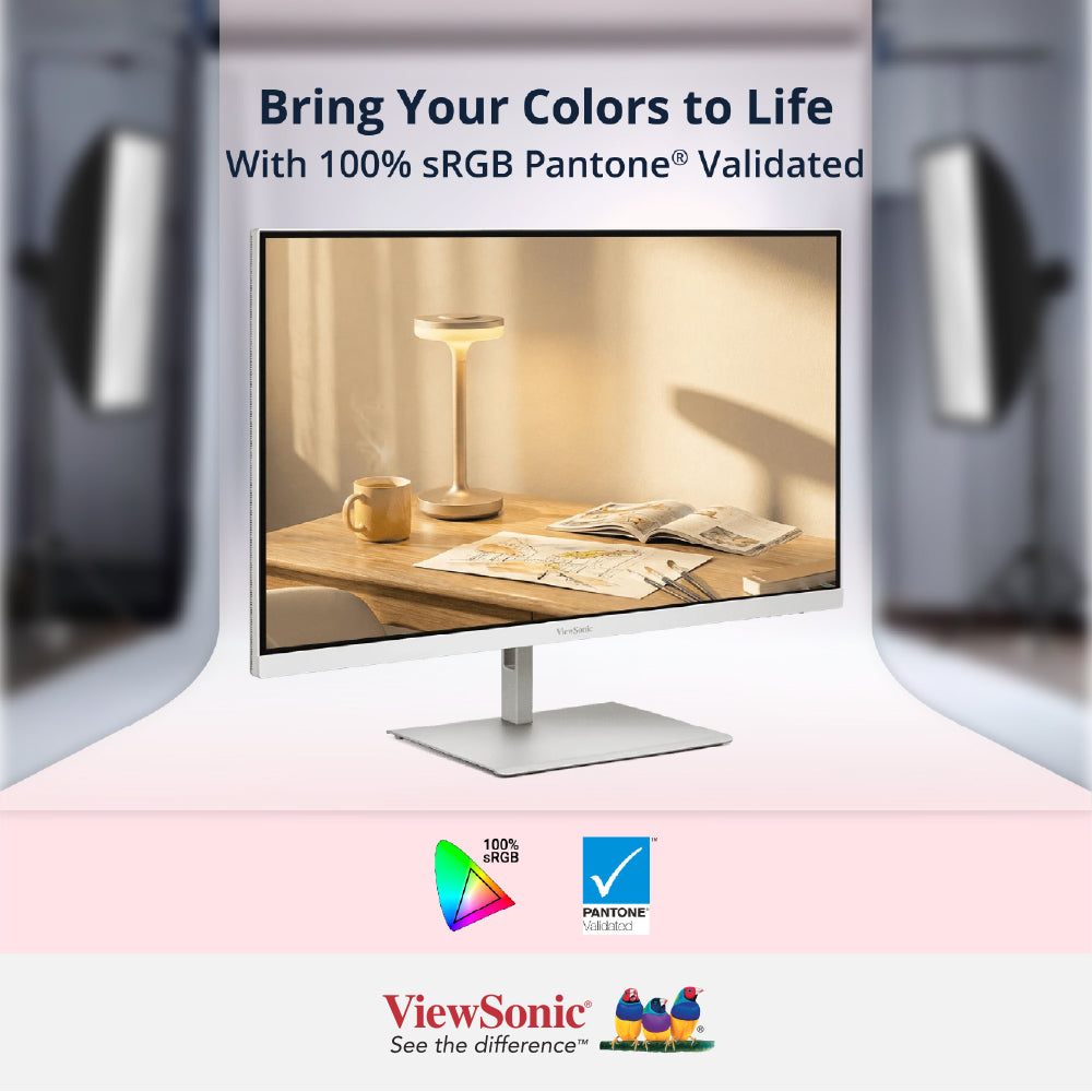 VIEWSONIC VP2766-2K-W 27" 120Hz 2K QHD Pantone Validated Monitor with USB-C