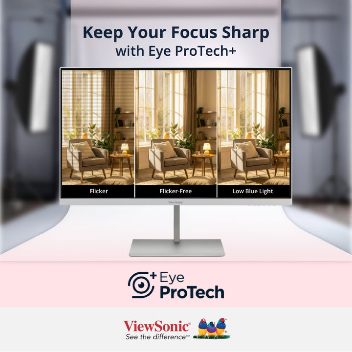 VIEWSONIC VP2766-2K-W 27" 120Hz 2K QHD Pantone Validated Monitor with USB-C