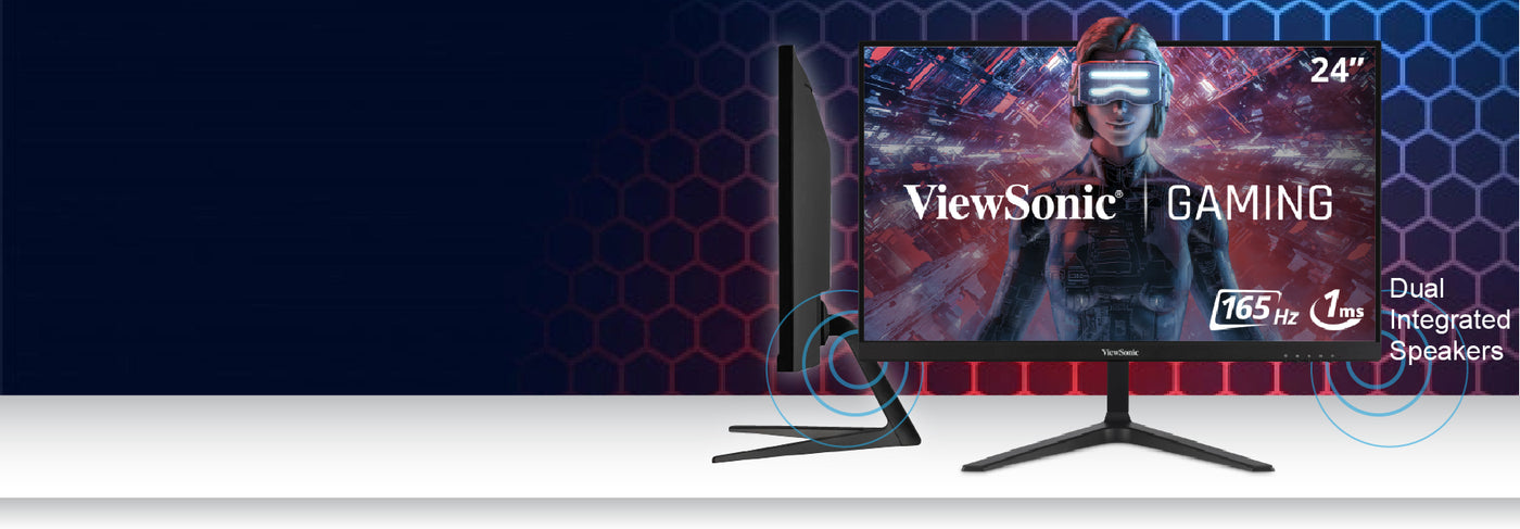 ViewSonic Store Singapore - 24" (VX2418-P) Full HD gaming monitor with 165Hz and Adaptive sync and dual speakers in-built for the best gaming experience - Buy now