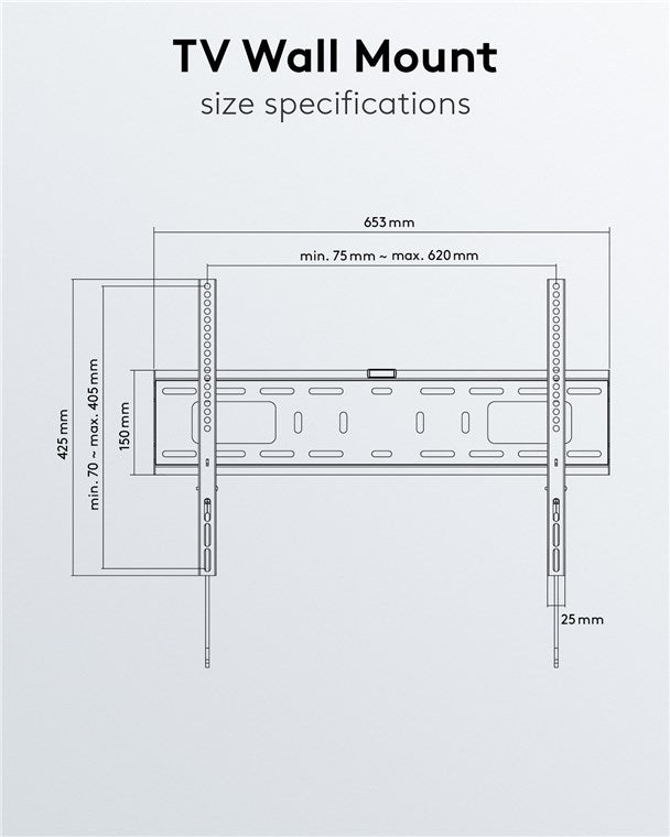 GOOBAY TV Wall Mount Pro Fixed L (37-70 Inch)