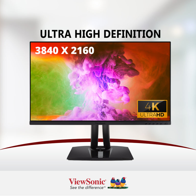 ViewSonic VP2756-4K 27" 4K color-pro Professional Pantone Validated 100% sRGB Monitor, Factory Pre-Calibrated