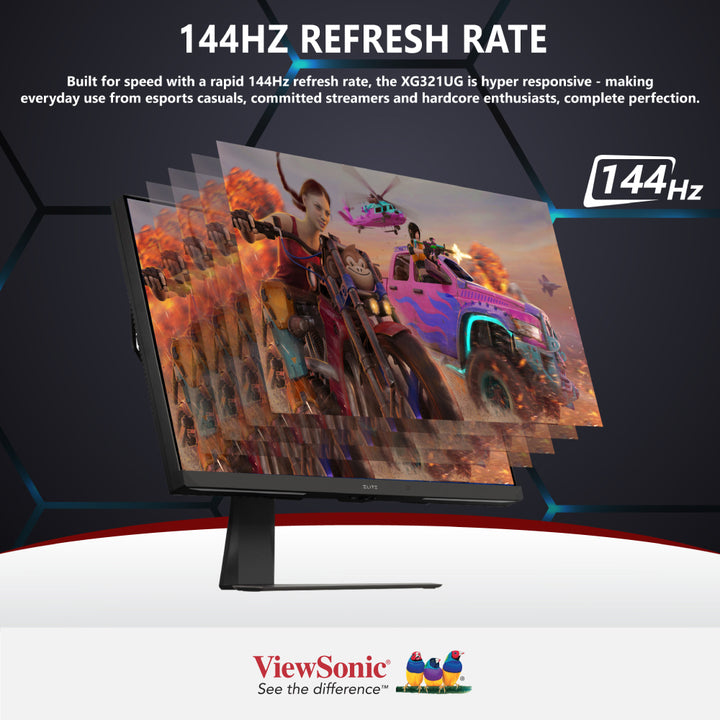 ViewSonic XG321UG 32" 4K 144Hz Mini LED G-Sync Ultimate Gaming Monitor