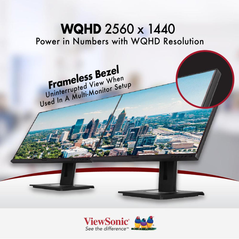 ViewSonic VG2755-2K 27" Ergonomic Business IPS Monitor - 2560 x 1440