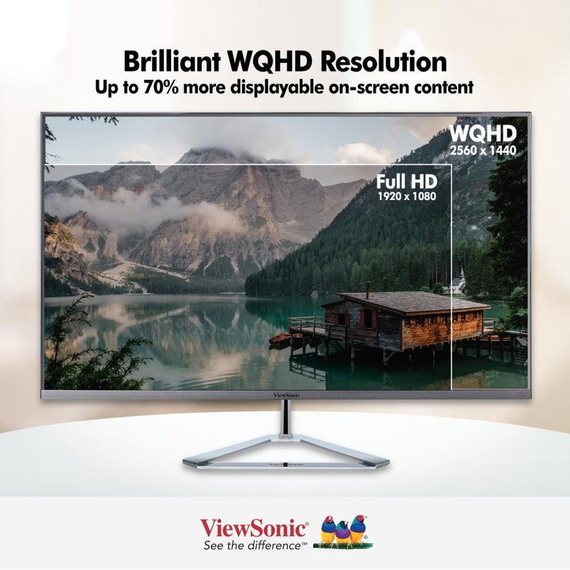 ViewSonic VX3276-2K-MHD-2 32" 75 Hz IPS QHD Monitor 2560 x 1440, HDR10