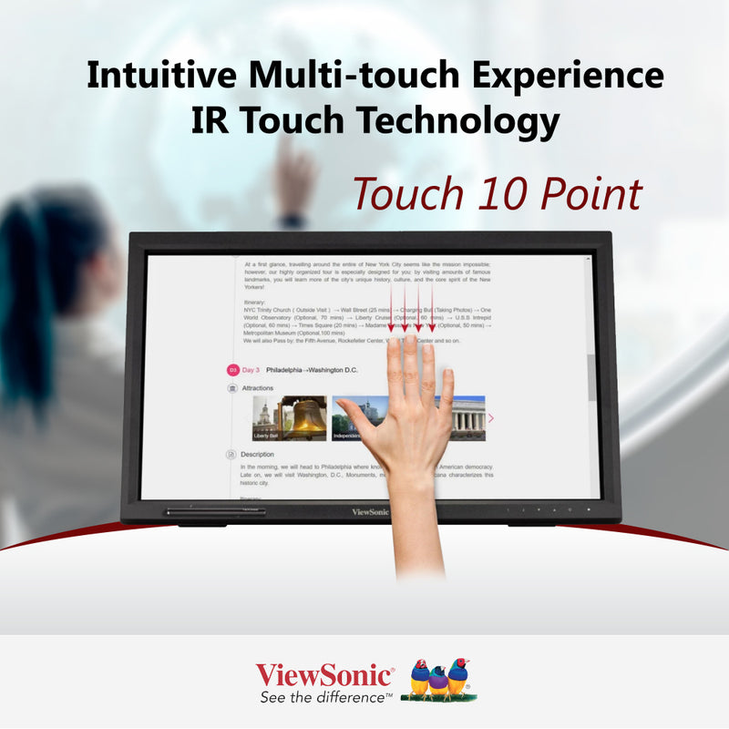 ViewSonic TD2423 24" IR 10-point Touch Screen Monitor - 1920 x 1080