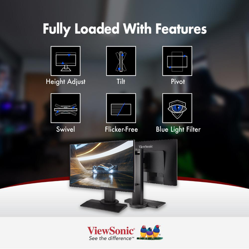 ViewSonic XG2405 24" 144 Hz IPS Gaming Monitor 1920 x 1080, 1 ms